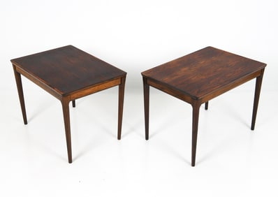 PAIR STYLE OF OLSEN DANISH ROSEWOOD SIDE TABLES