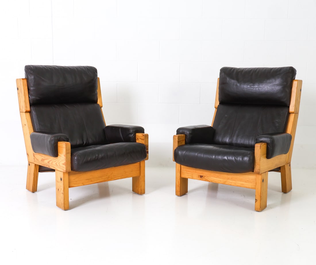 ATTR. SVEN LARSSON DANISH PINE HIGHBACK CHAIRS (1 of 1)