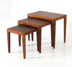 (3) SEVERIN HANSEN DANISH ROSEWOOD NESTING TABLES