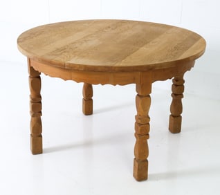 HENNING KJAERNULF DANISH OAK DINING TABLE C. 1970S