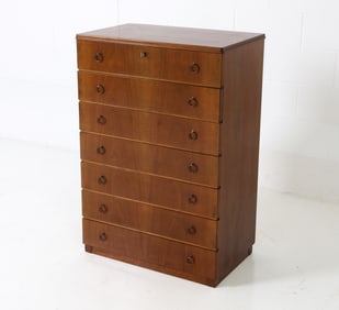 DANISH TEAK CHEST OF DRAWERS C. 1950S