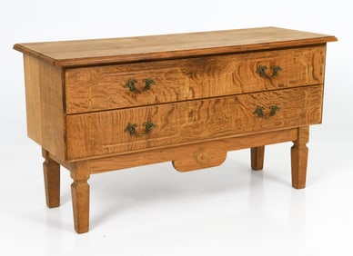 HENNING KJAERNULF STYLE OAK LOW CHEST C. 1970S