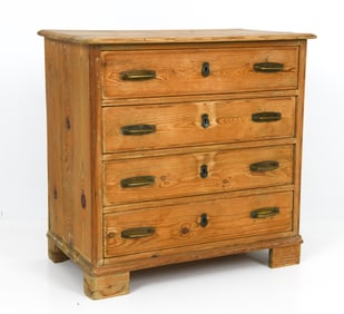 MID-CENTURY SWEDISH PINE CHEST OF DRAWERS