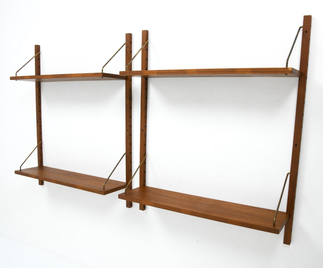 ATTR POUL CADOVIUS DANISH TEAK WALL SHELVING 1960S (1 of 4)