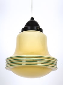 DANISH ART DECO STYLE GLASS PENDANT LIGHT