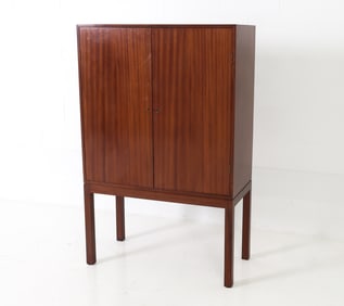 DANISH MAHOGANY MEDIA CABINET C. 1970'S