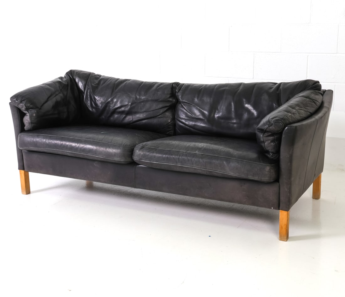 MOGENS HANSEN DANISH LEATHER SOFA C. 1970S (1 of 1)