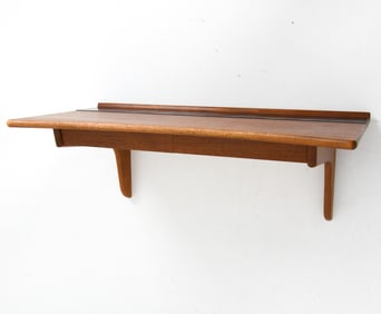 DANISH TEAK FLOATING WALL SHELF OR DESK C. 1960S