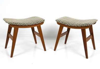 PAIR OF MID-CENTURY DANISH TEAK FOOTSTOOLS 1960S