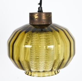 MID-CENTURY DANISH GLASS PENDANT LIGHT