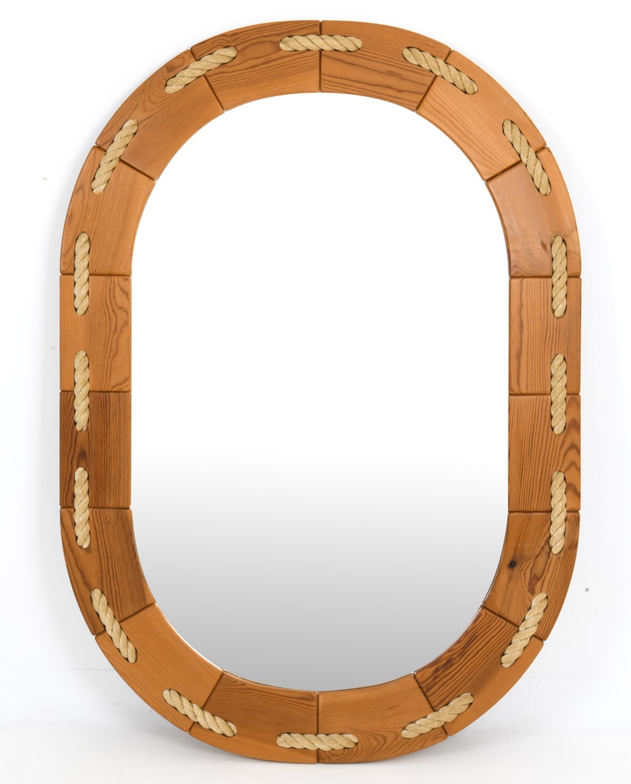 SWEDISH PINE NAUTICAL STYLE MIRROR C. 1960S (1 of 4)