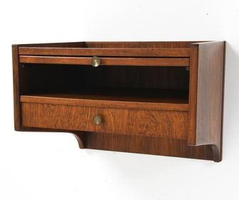 DANISH ROSEWOOD WALL MOUNTED SHELF CIRCA 1960'S