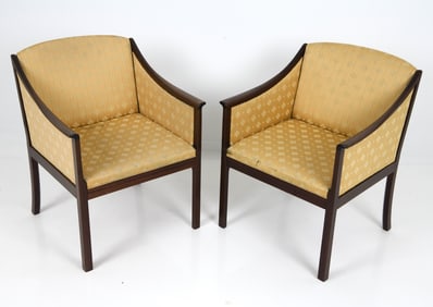 PAIR OF OLE WANSCHER FOR P. JEPPESEN LOUNGE CHAIRS