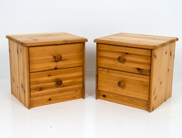 PAIR OF SWEDISH PINE NIGHTSTANDS C. 1970S