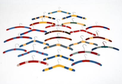 VINTAGE DANISH CROCHET WOOL COAT HANGERS