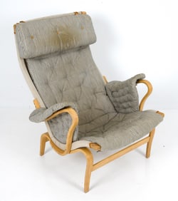 BRUNO MATHSSON "PERNILLA" BEECH LOUNGE CHAIR 1970S