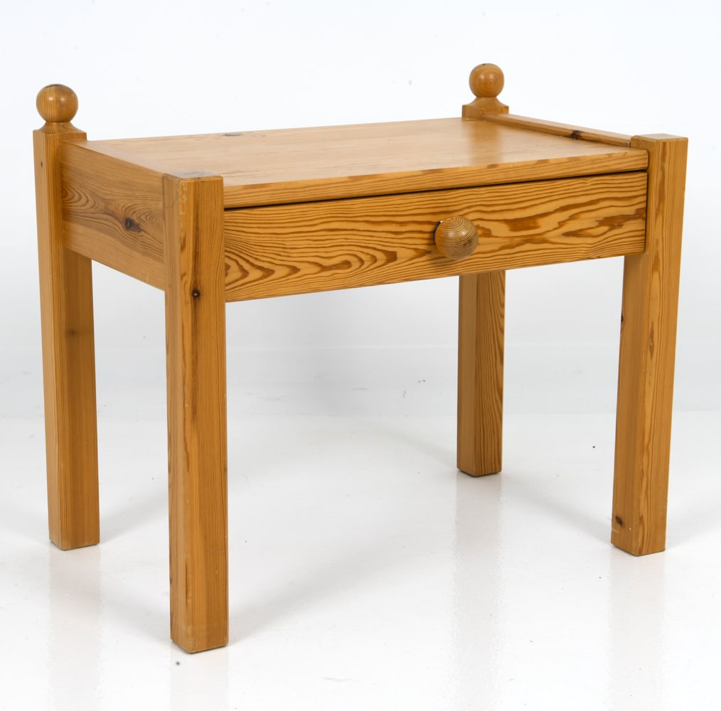 SWEDISH PINE NIGHTSTAND C. 1970S (1 of 11)