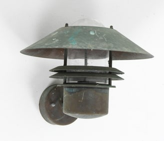 NORDLUX DANISH COPPER OUTDOOR SCONCE C. 1970S