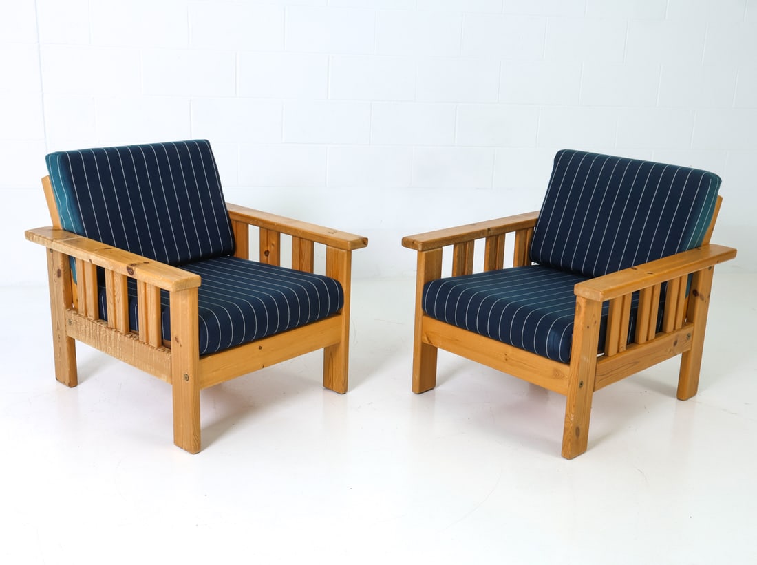 PAIR OF MOGENSEN STYLE DANISH PINE LOUNGE CHAIRS (1 of 1)