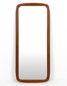 DANISH TEAK WALL MIRROR C. 1970S