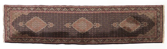HAND-KNOTTED PERSIAN TABRIZ RUNNER RUG