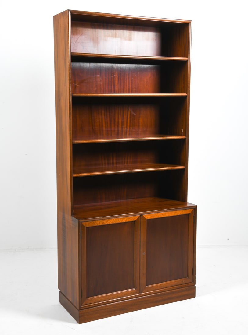 DANISH MAHOGANY BOOKCASE CABINET C. 1960S (1 of 9)