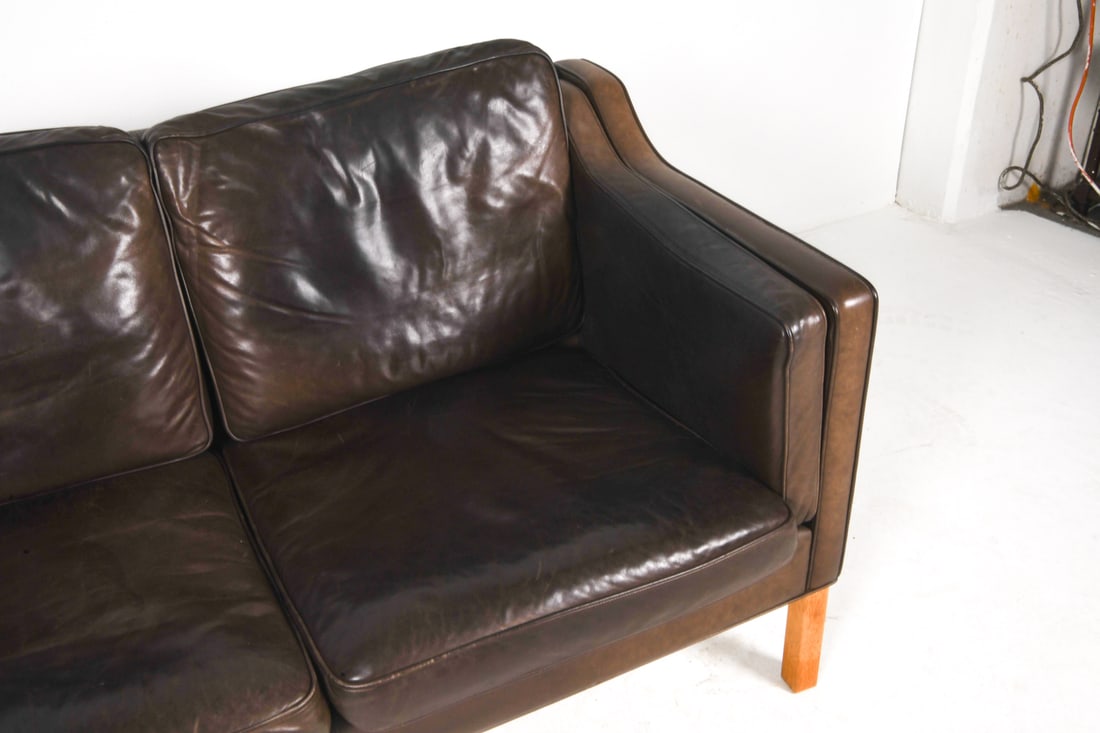 HURUP MOBLER DANISH LEATHER SOFA C. 1970S - 10