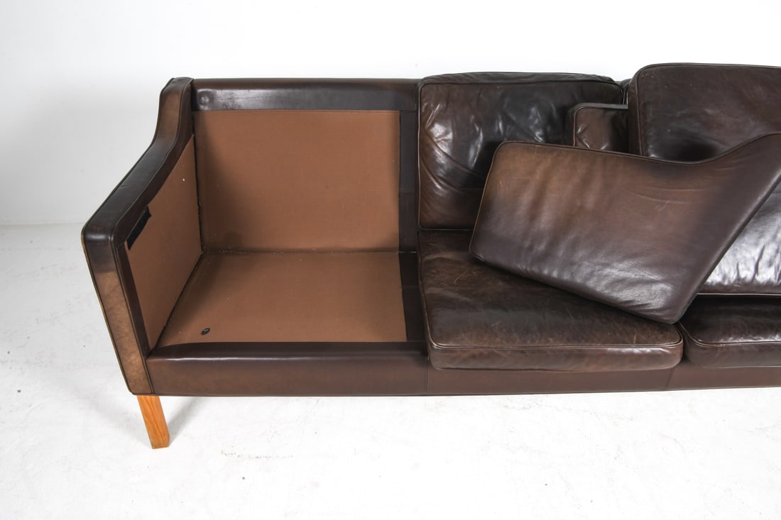 HURUP MOBLER DANISH LEATHER SOFA C. 1970S - 13