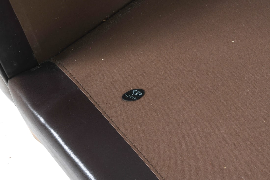 HURUP MOBLER DANISH LEATHER SOFA C. 1970S - 14