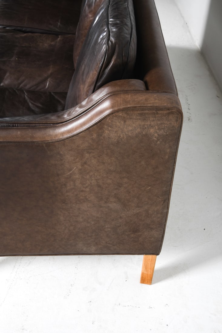 HURUP MOBLER DANISH LEATHER SOFA C. 1970S - 18