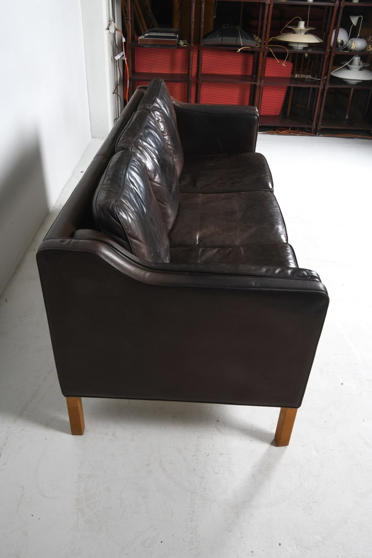 HURUP MOBLER DANISH LEATHER SOFA C. 1970S - 5