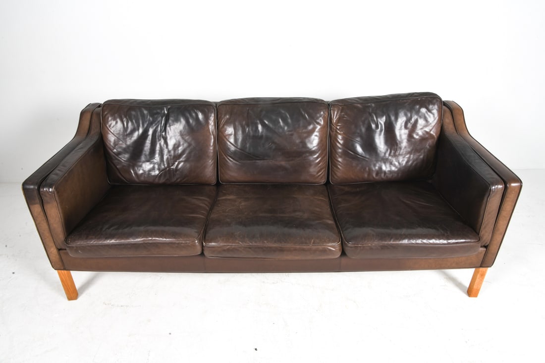 HURUP MOBLER DANISH LEATHER SOFA C. 1970S - 6
