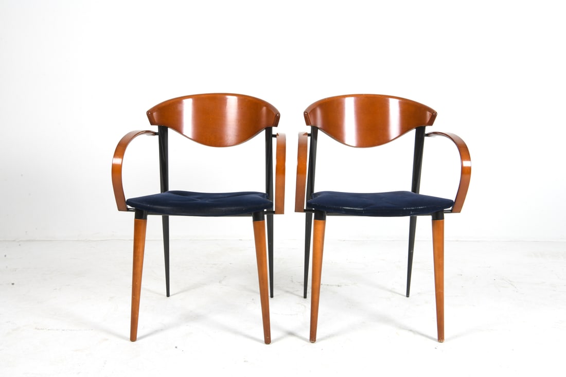 (6) PACO CAPDELL BEECH DINING CHAIRS C. 1980S - 6