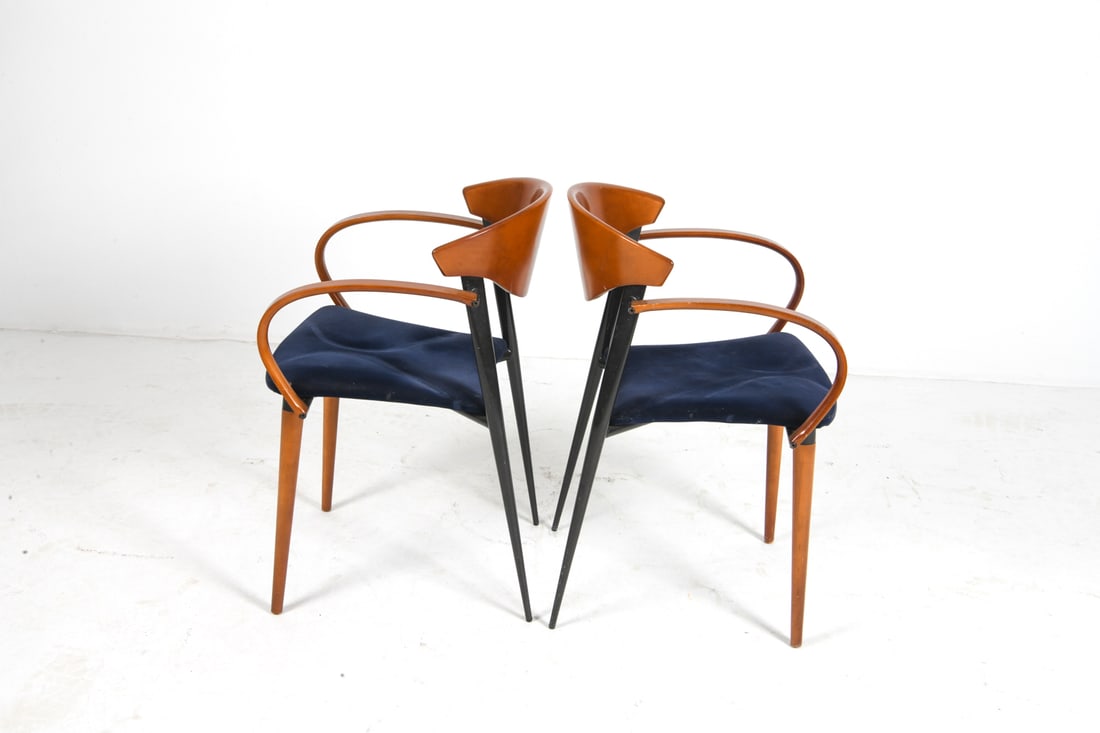 (6) PACO CAPDELL BEECH DINING CHAIRS C. 1980S - 7