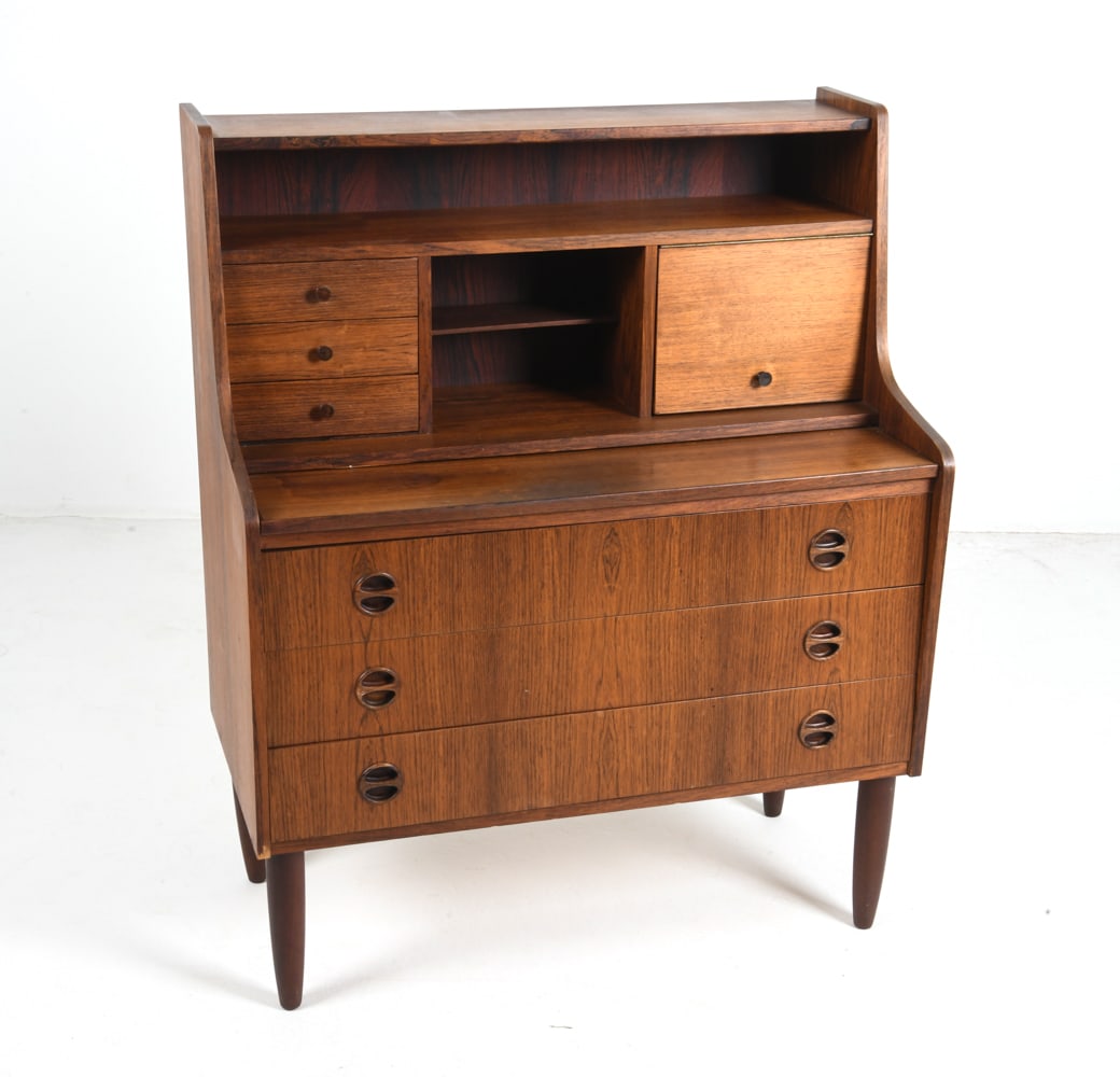 DANISH TEAK SECRETARY VANITY CHEST C. 1960S (1 of 17)