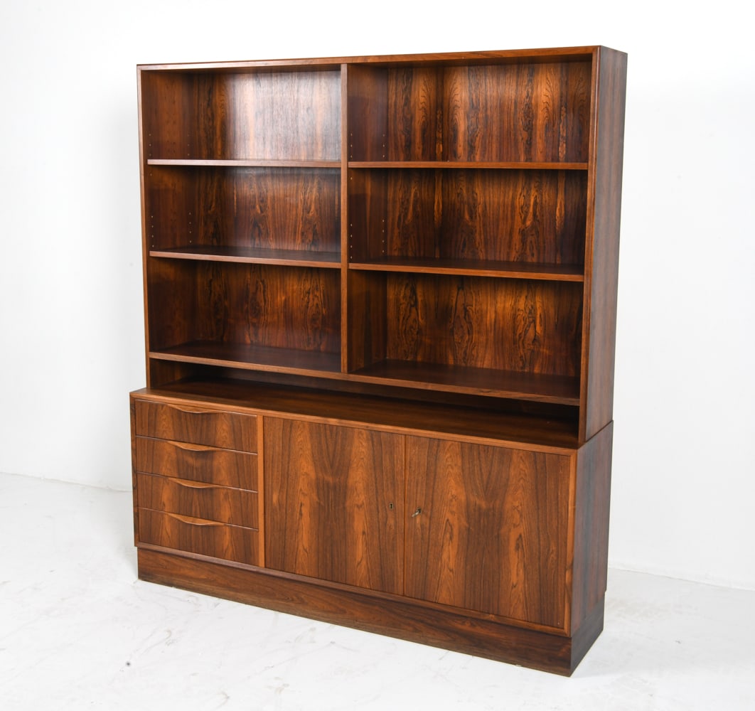 ERLING TORVITS ROSEWOOD BOOKCASE CABINET C. 1960S (1 of 20)