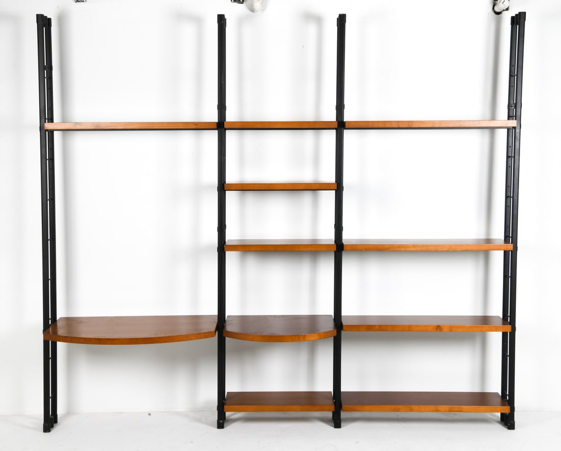 DANISH BEECH WALL SHELF SYSTEM C. 1960S - 2