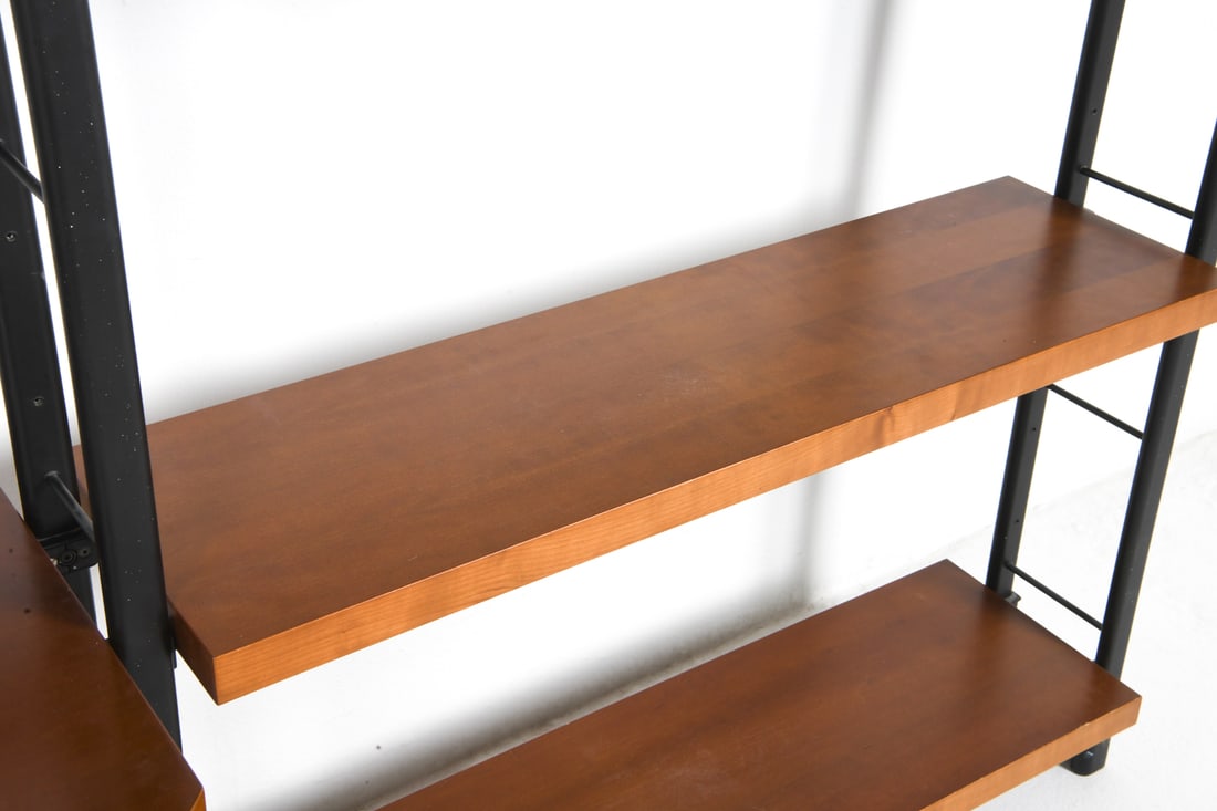 DANISH BEECH WALL SHELF SYSTEM C. 1960S - 5