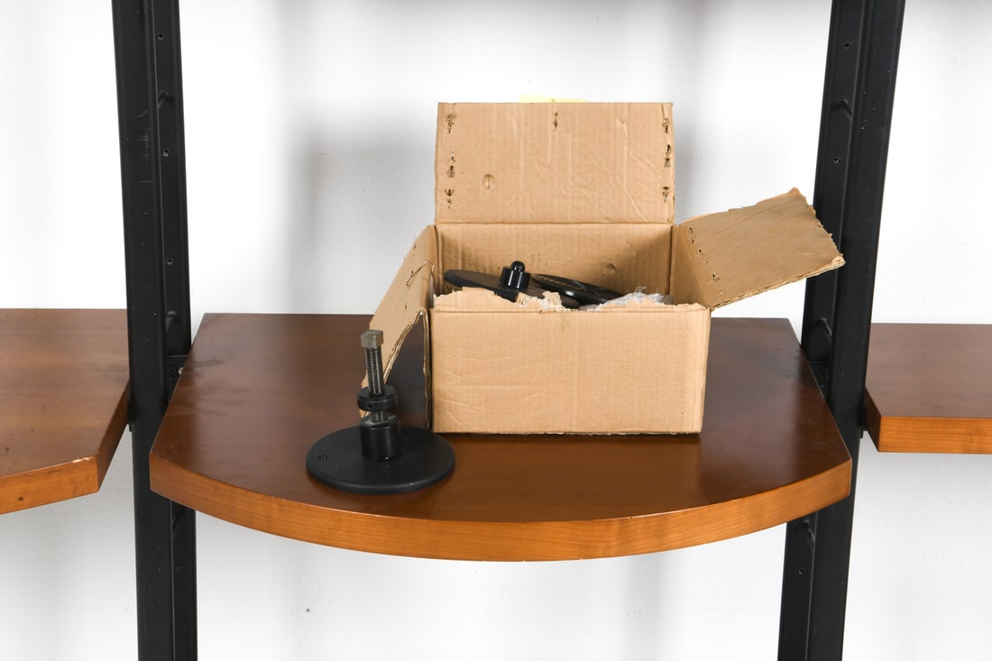 DANISH BEECH WALL SHELF SYSTEM C. 1960S - 7