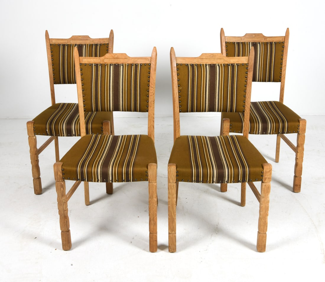 (4) STYLE OF HENNING KJAERNULF OAK DINING CHAIRS (1 of 19)