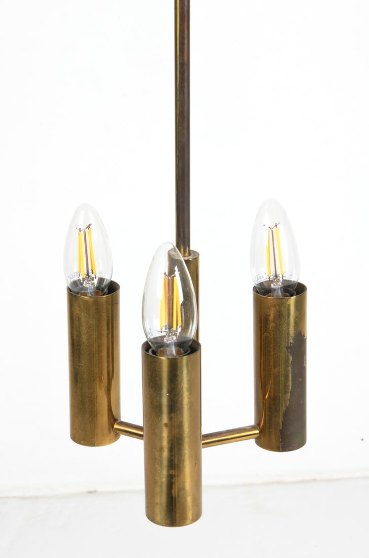 DANISH BRASS PENDANT CHANDELIER C. 1960S (1 of 11)