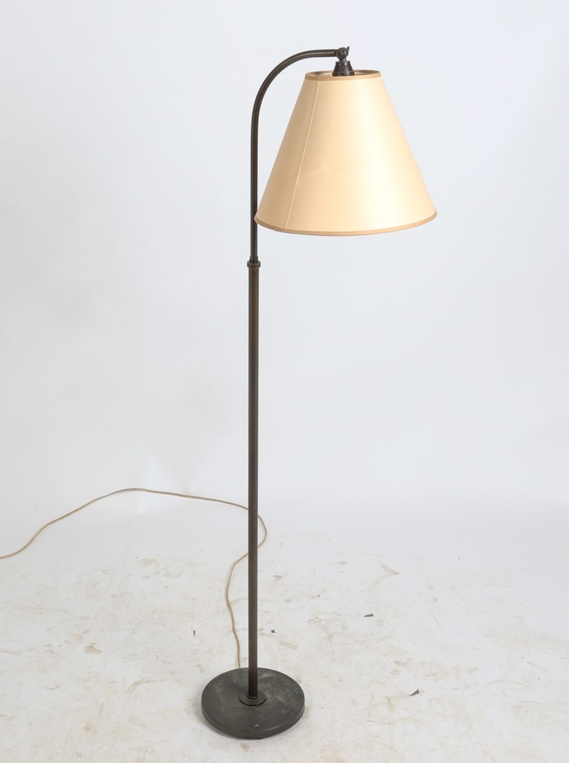 DANISH BRASS GOOSE NECK FLOOR LAMP C. 1960S (1 of 12)
