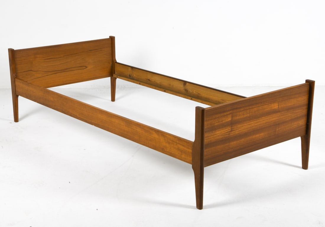 KRISTIANSEN STYLE DANISH TEAK TWIN BED FRAME 1960S (1 of 10)