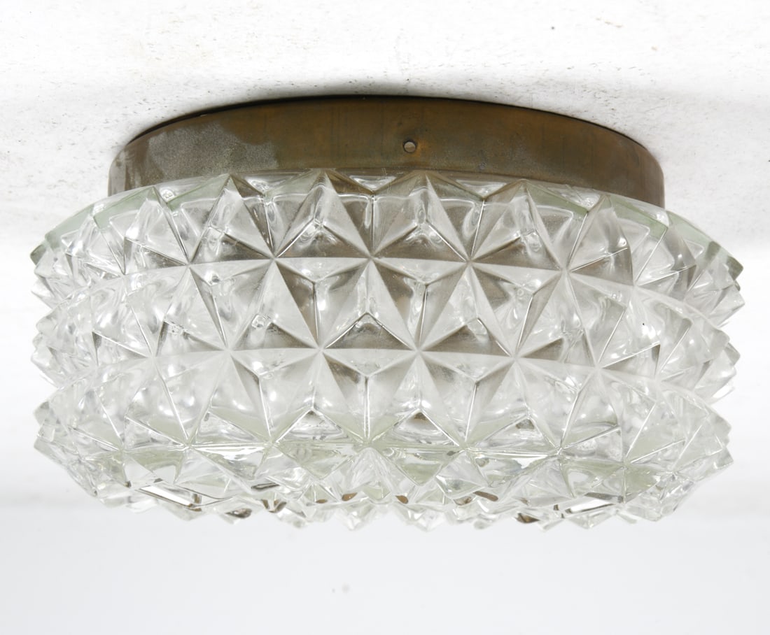 DANISH GLASS CEILING LIGHT C. 1960S (1 of 8)
