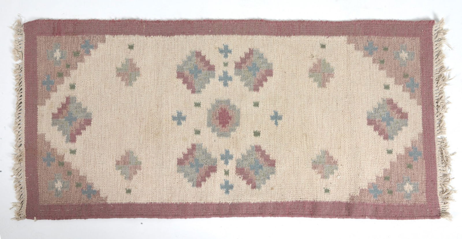SWEDISH FLAT WEAVE KILIM WOOL RUG (1 of 8)