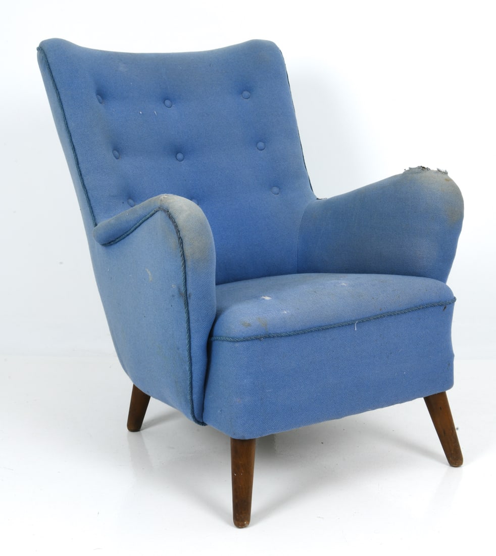 CARL MALMSTEN STYLE SWEDISH HIGHBACK CHAIR C.1950S (1 of 11)