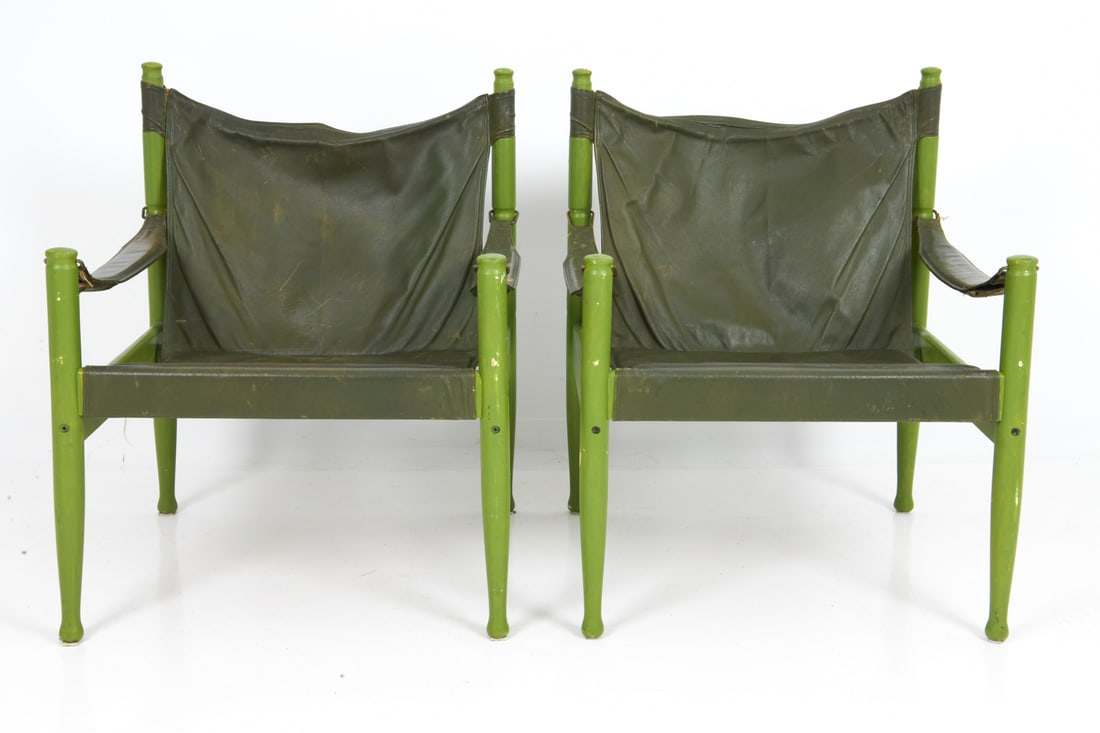 PAIR ERIK WORTS FOR EILERSEN LEATHER CHAIRS 1960S - 6