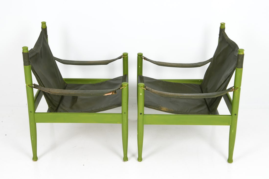 PAIR ERIK WORTS FOR EILERSEN LEATHER CHAIRS 1960S - 7