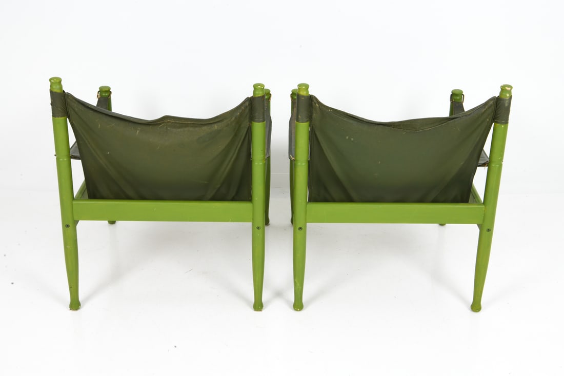 PAIR ERIK WORTS FOR EILERSEN LEATHER CHAIRS 1960S - 8