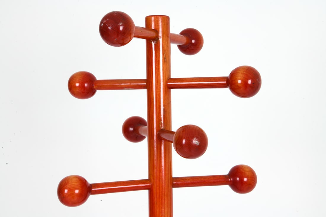 ITALIAN LACQUERED BEECH COAT RACK C. 1980S - 2